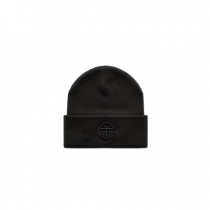 Bonnet Telfar Beanie Embroidered K Noir Noir | FRAP3027