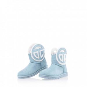 Botte Telfar x UGG Logo Mini Bleu | FRHK3507