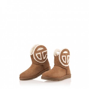 Botte Telfar x UGG Logo Mini Marron | FRLH3504