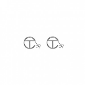 Boucles d'Oreilles Telfar Jewelry Small Logo Hoop Argent | FRNB3137