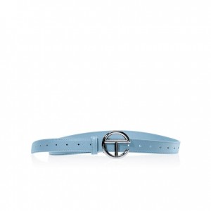 Ceintures Telfar Belts Logo G Argent Bleu | FRFM3069