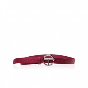 Ceintures Telfar Belts Logo O Argent Bordeaux | FRRW3061