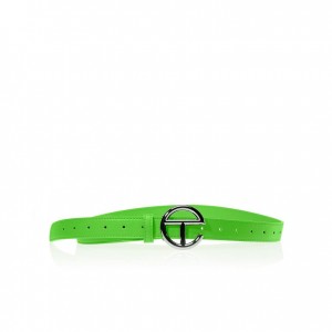 Ceintures Telfar Belts Logo W Argent Vert | FRSO3053