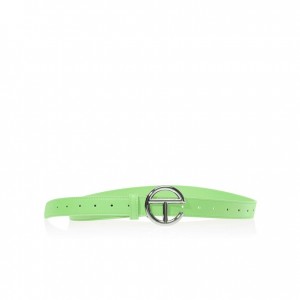 Ceintures Telfar Belts Logo X Argent Menthe | FRDN3052
