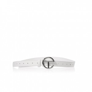 Ceintures Telfar Belts Logo Ⅴ Argent Blanche | FRLH3045