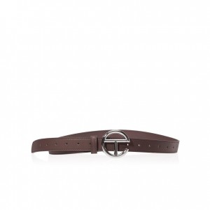 Ceintures Telfar Belts Logo Ⅸ Argent Chocolat | FRVD3041