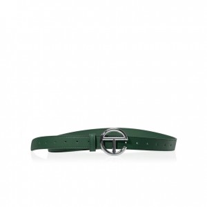 Ceintures Telfar Belts Logo Ⅱ Argent Vert Olive Foncé | FRHK3048