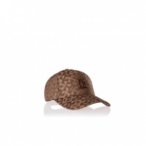 Chapeaux Telfar Hats Jacquard Logo Marron | FRPQ3099