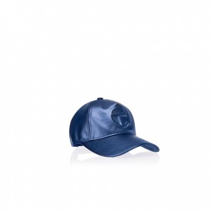 Chapeaux Telfar Hats Logo Embossed C Bleu Foncé | FRWY3134