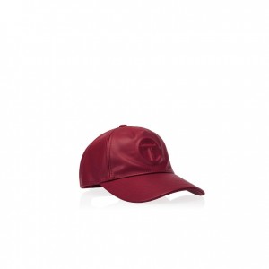 Chapeaux Telfar Hats Logo Embossed O Bordeaux | FRFM3122