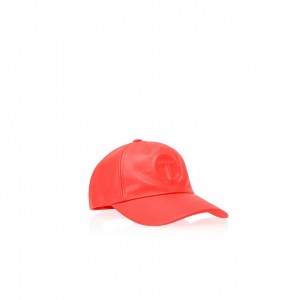 Chapeaux Telfar Hats Logo Embossed Q Rouge | FRHK3120