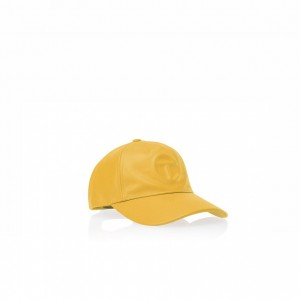 Chapeaux Telfar Hats Logo Embossed T Jaune | FRKI3117