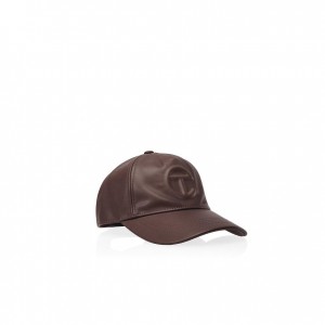 Chapeaux Telfar Hats Logo Embossed Ⅸ Chocolat | FRUT3102