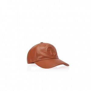 Chapeaux Telfar Hats Logo Embossed Ⅷ Marron | FRYU3103