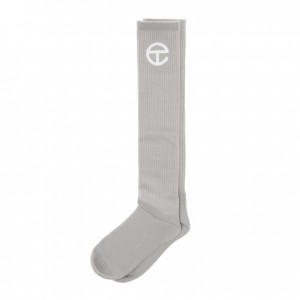 Chaussette Telfar Socks Logo Grise | FRQZ3153