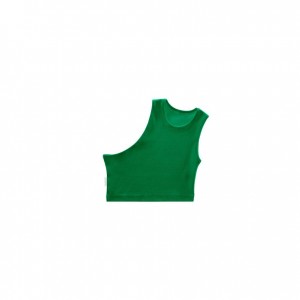 Debardeur Telfar Rib Knits Cropped Half Vert | FRYU3466