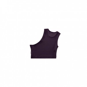 Debardeur Telfar Rib Knits Cropped Half Noir Violette | FRFM3458