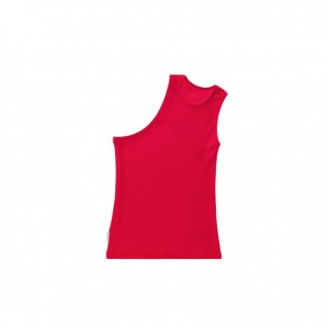 Debardeur Telfar Rib Knits Half Rouge | FRFM3483