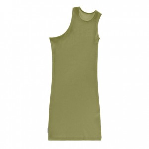 Debardeur Telfar Rib Knits Half Tunic Vert Olive | FRIS3464