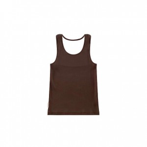 Debardeur Telfar Rib Knits Halter Chocolat | FRGL3457