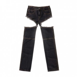 Jean Telfar Thigh-Hole Denim Noir | FRWY3276