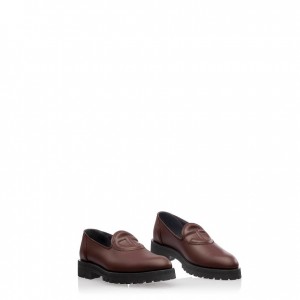 Mocassin Telfar Logo Chocolat | FRSO3512