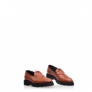 Mocassin Telfar Logo Marron | FRDN3511
