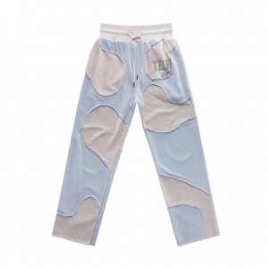 Pantalon Survêtement Telfar Camo Bleu Beige | FRWY3365