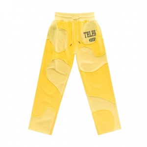 Pantalon Survêtement Telfar Camo Jaune | FRBC3369
