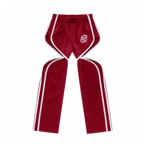 Pantalon Telfar Thigh Hole Piste Bordeaux | FRBC3298