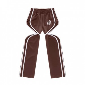 Pantalon Telfar Thigh Hole Piste Chocolat | FRWY3294