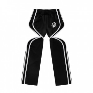 Pantalon Telfar Thigh Hole Piste Noir | FRFM3282