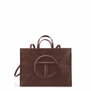 Sac Shopping Telfar Large Chocolat | FRFM3580