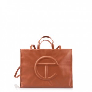 Sac Shopping Telfar Large Marron | FRAP3583