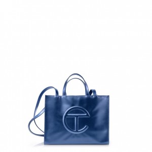 Sac Shopping Telfar Medium Bleu Foncé | FRTV3675