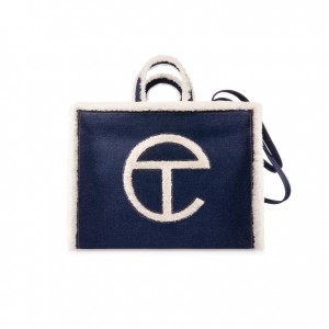 Sac Shopping Telfar x UGG Large Denim Bleu | FRUT3569