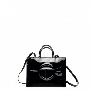 Sacs Telfar Vernis Medium Noir | FRZG3555
