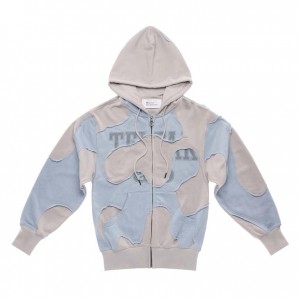 Sweat a Capuche Telfar Camo Bleu Beige | FROR3216