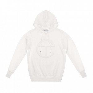 Sweat a Capuche Telfar Embossed Blanche | FRFM3193