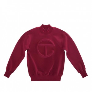 Sweat a Capuche Telfar Embossed Mockneck Bordeaux | FRUT3200
