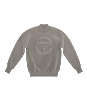 Sweat a Capuche Telfar Embossed Mockneck Grise | FRAP3196