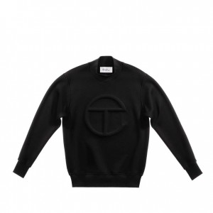 Sweat a Capuche Telfar Embossed Mockneck Noir | FRKI3020