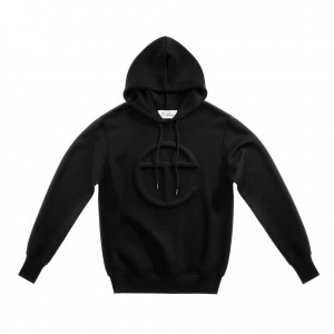 Sweat a Capuche Telfar Embossed Noir | FRLH3019