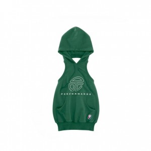 Sweat a Capuche Telfar Halter Vert Foncé | FRWY3010