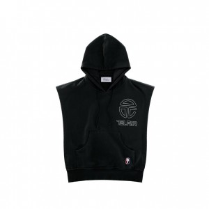 Sweat a Capuche Telfar Sideless Noir | FROR3003