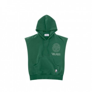 Sweat a Capuche Telfar Sideless Vert Foncé | FRQZ3011