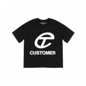 T Shirts Telfar Basic Customer Noir | FRWY3391