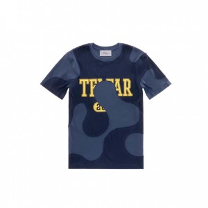 T Shirts Telfar Camo Bleu Marine | FRPQ3410