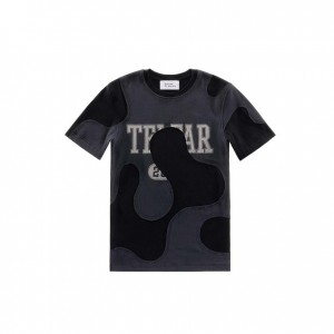 T Shirts Telfar Camo Noir Noir | FRGL3405