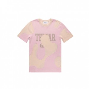 T Shirts Telfar Camo Rose Marron | FRUT3413